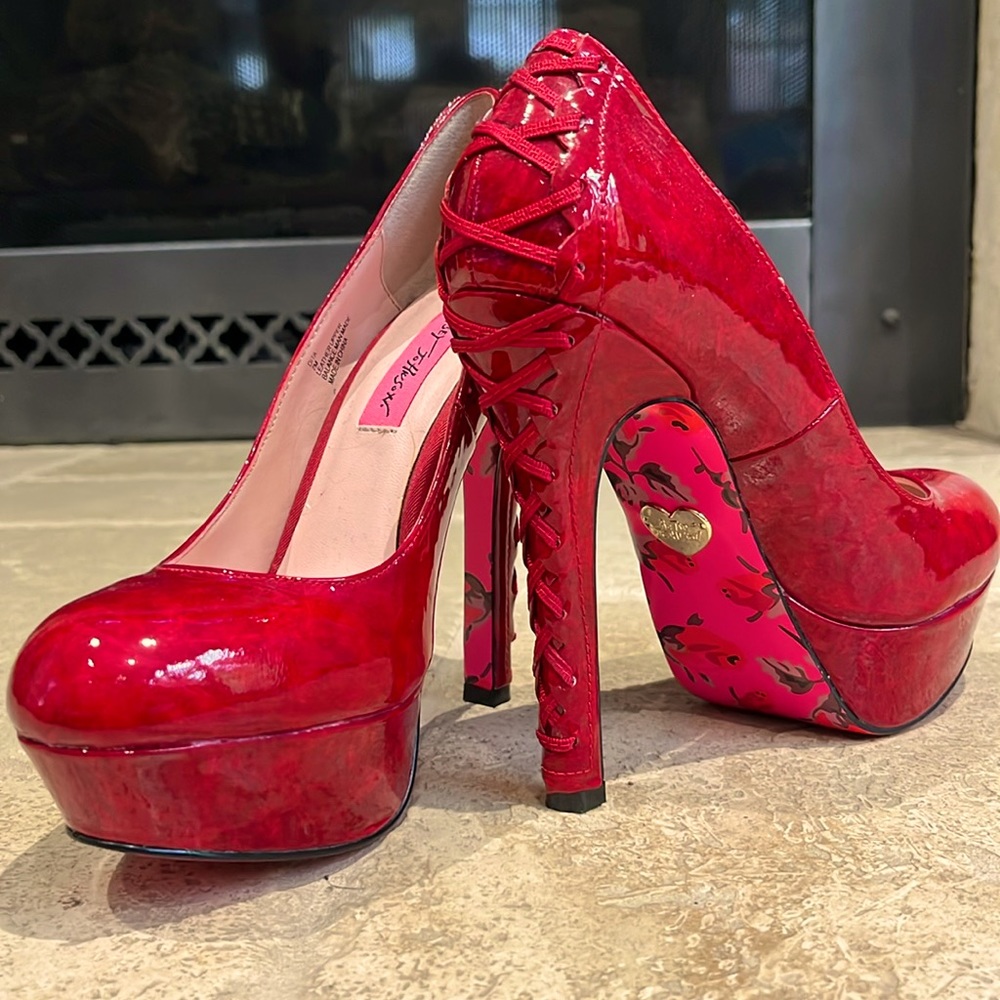 Red Betsy Johnson Heels